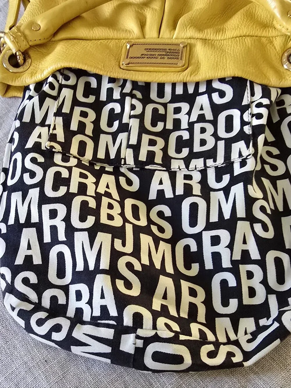 MARC By Marc Jacobs Q Hillier Hobo Convertible Leather Handbag Yellow Gold